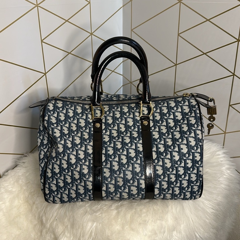 Dior Blue and Black Monogram Bag